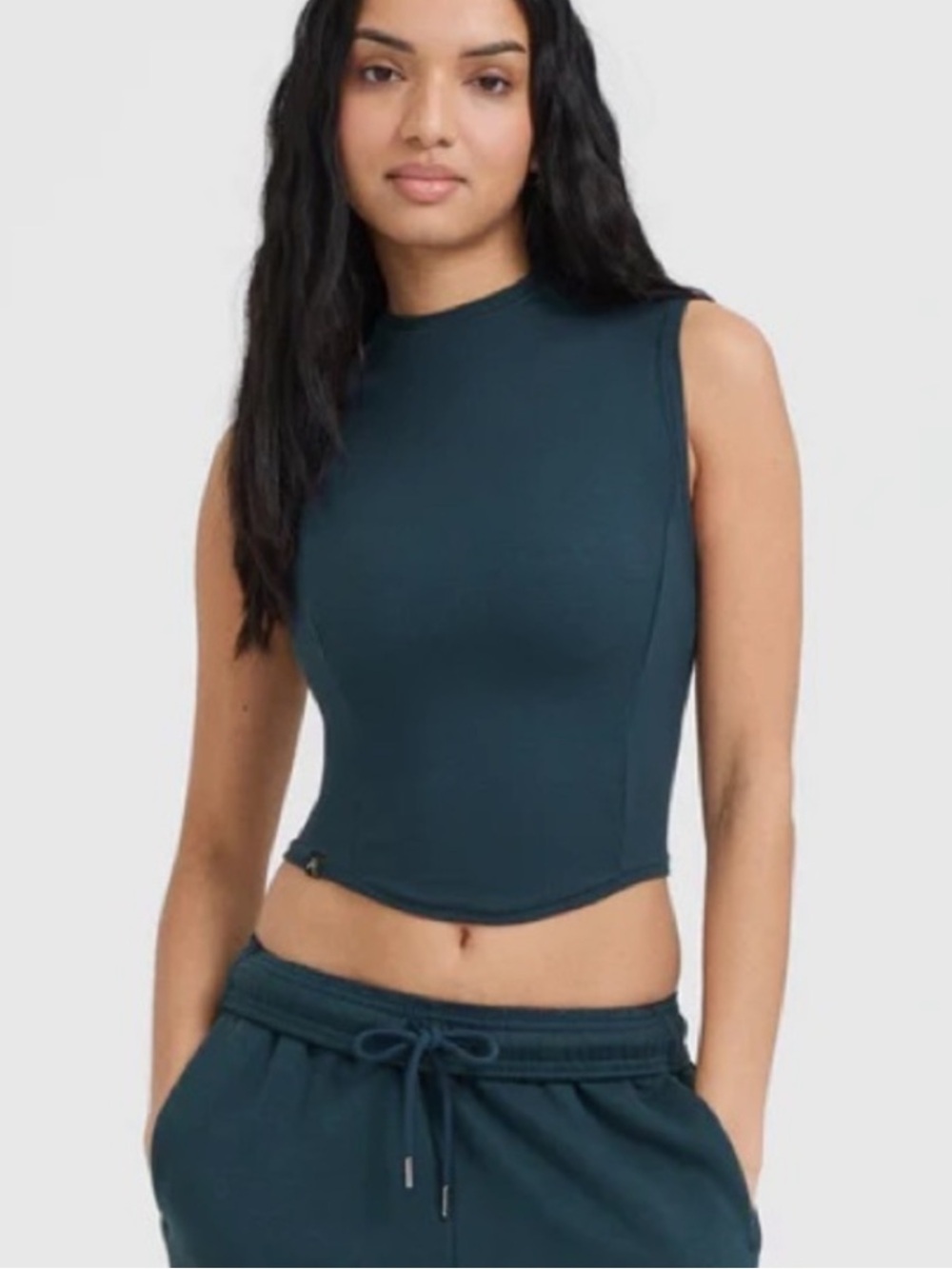 Oner Active MELLOW™ RIB MOCK NECK TANK | OIL BLUE SMALL